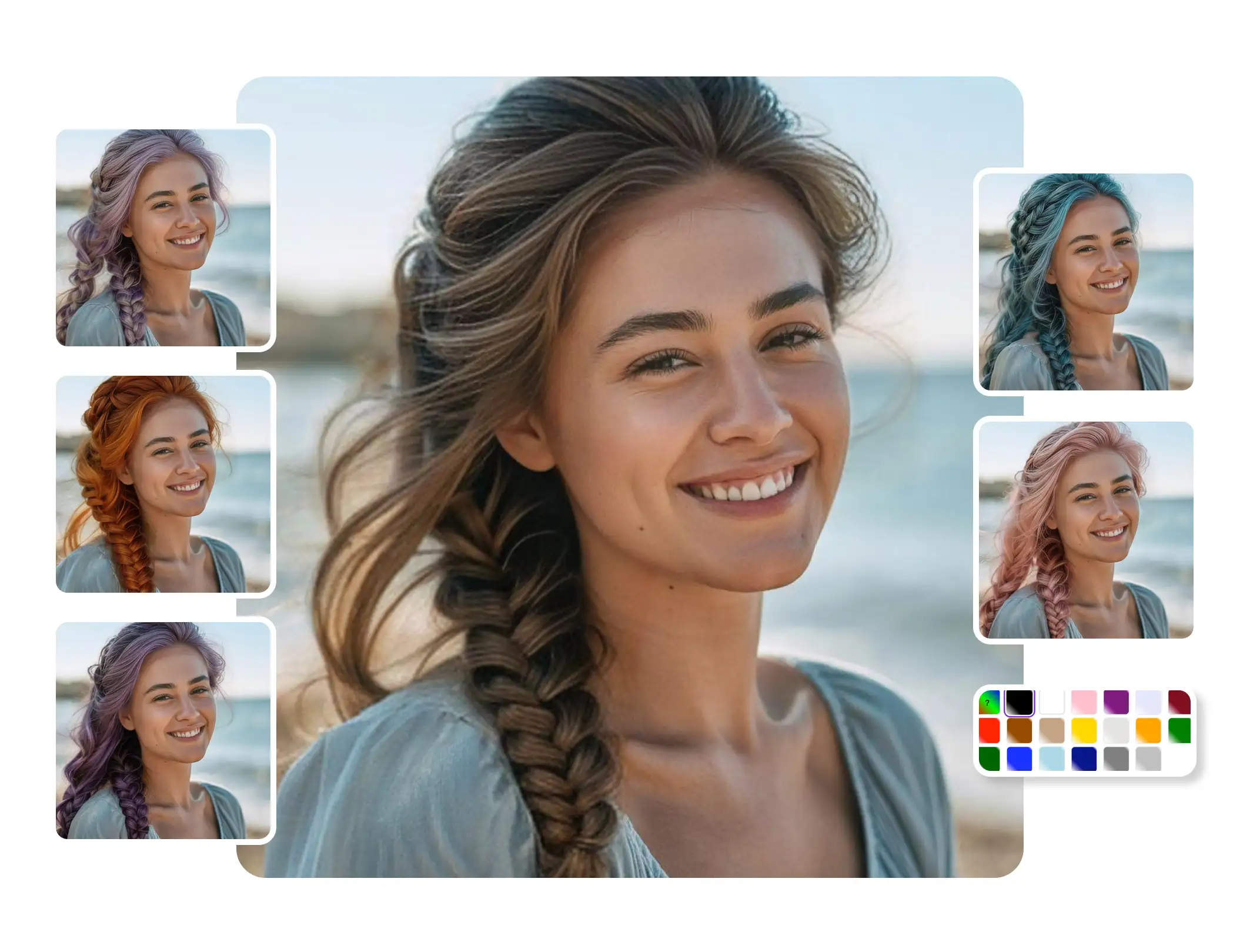 Hair loss recovery - confident person with braids