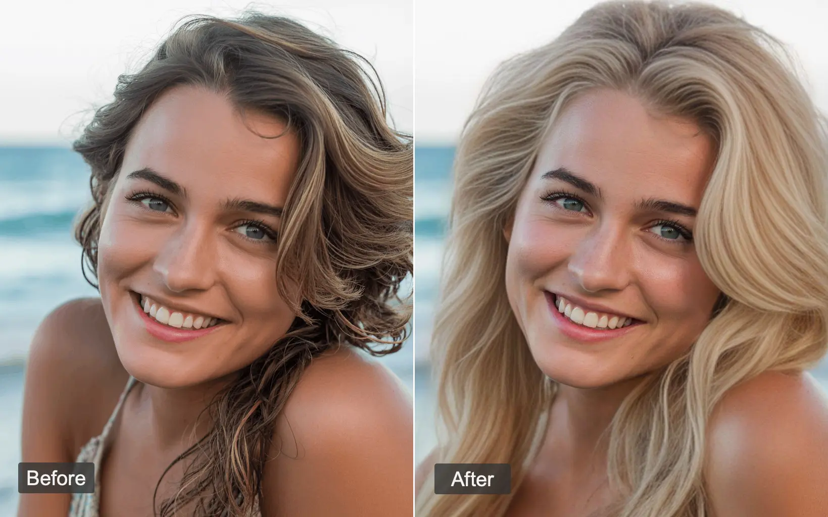 Blonde hair filter planning - planning new blonde look with confidence