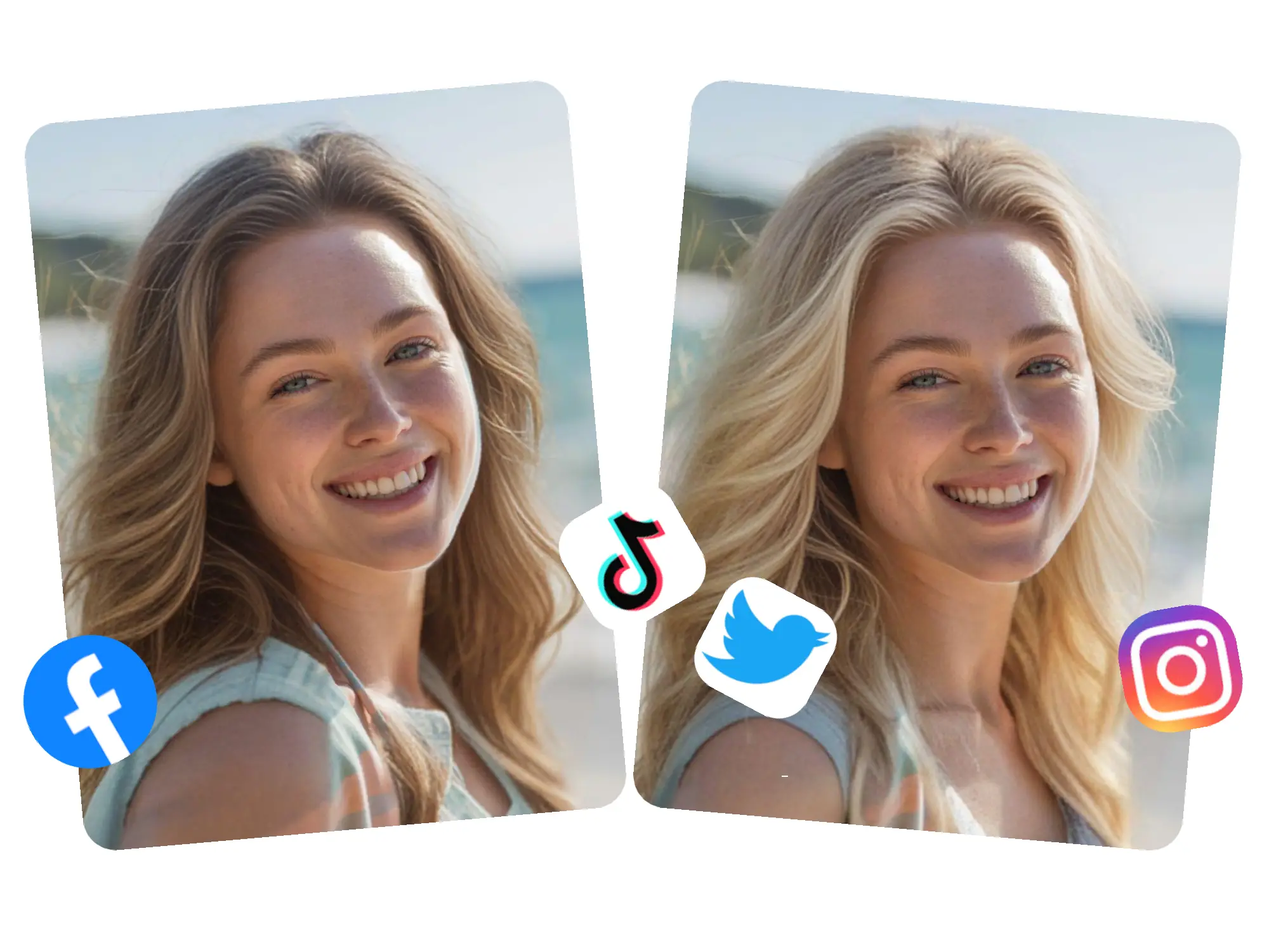 Blonde hair filter social media - perfect blonde look for social media posts
