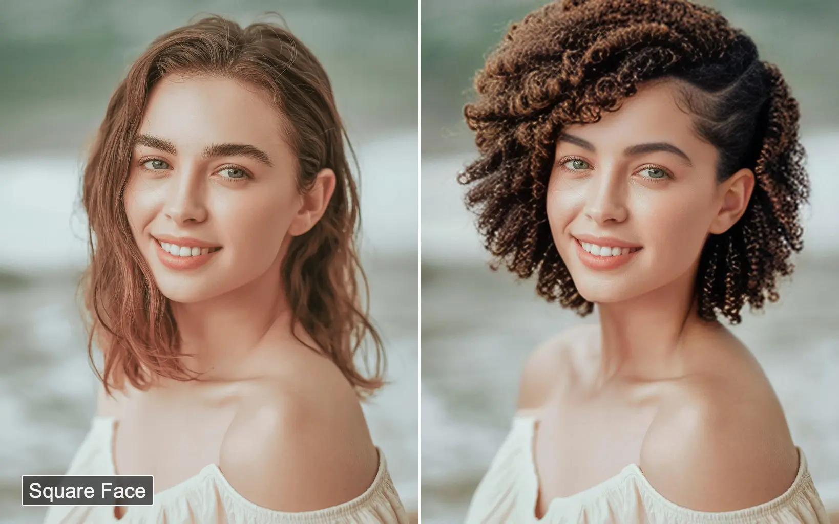 Elegant woman with special occasion hairstyle perfectly matched to her face shape for events and weddings