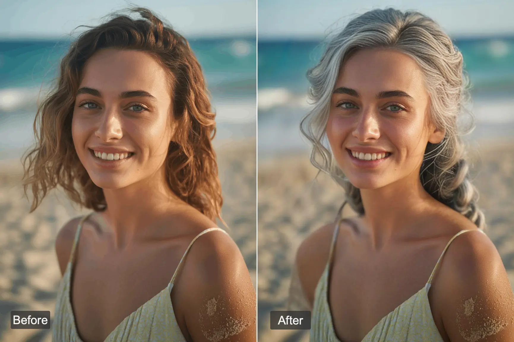 Gray color fishbraid hairstyle - finding the ideal gray hair color for skin tone