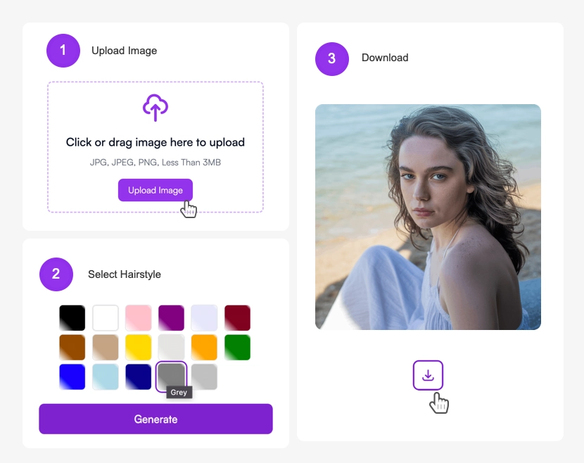 Gray hair how-to - step by step guide on how to use gray hair filter