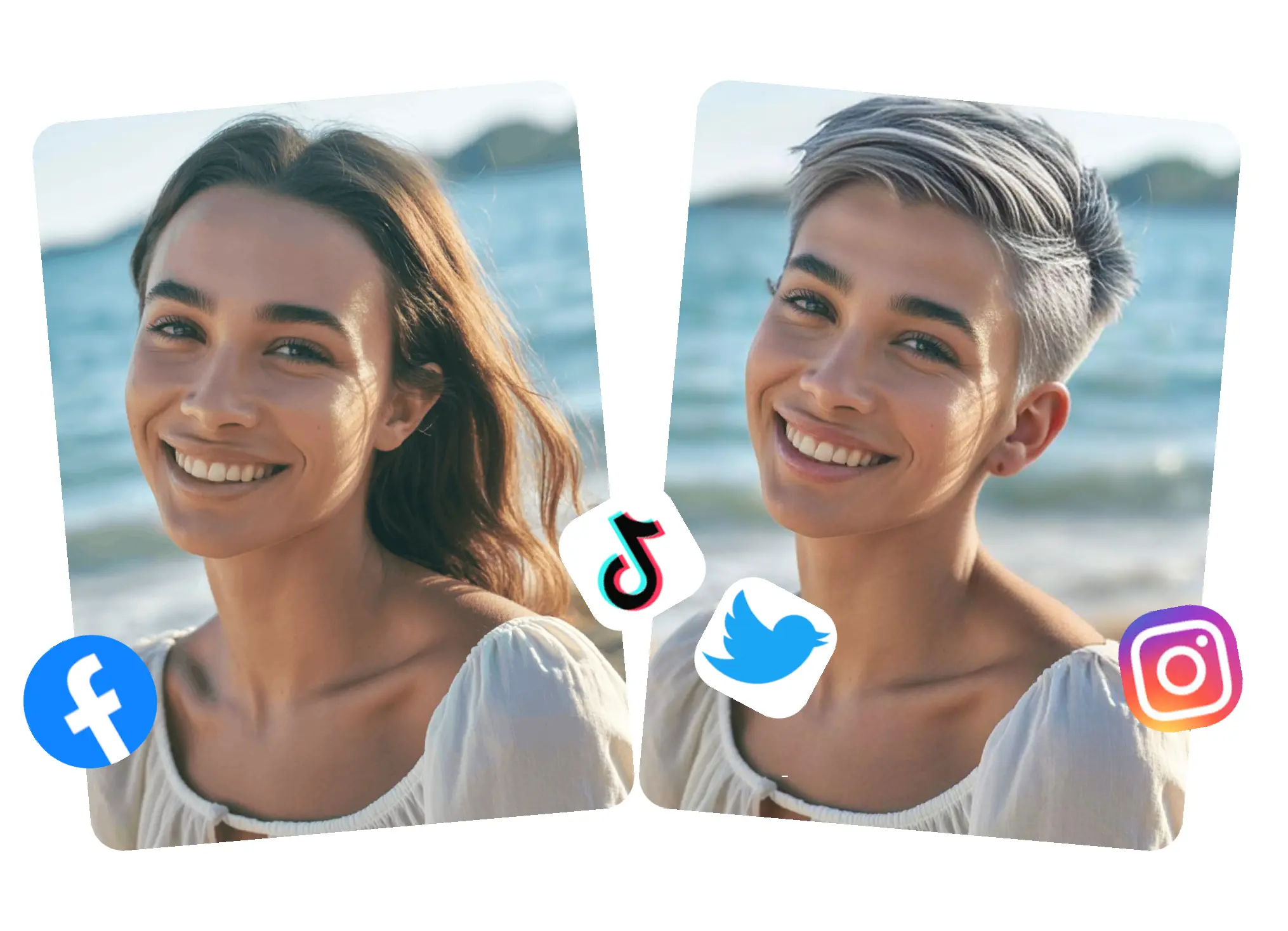 Gray hair social - perfect gray look for social media posts