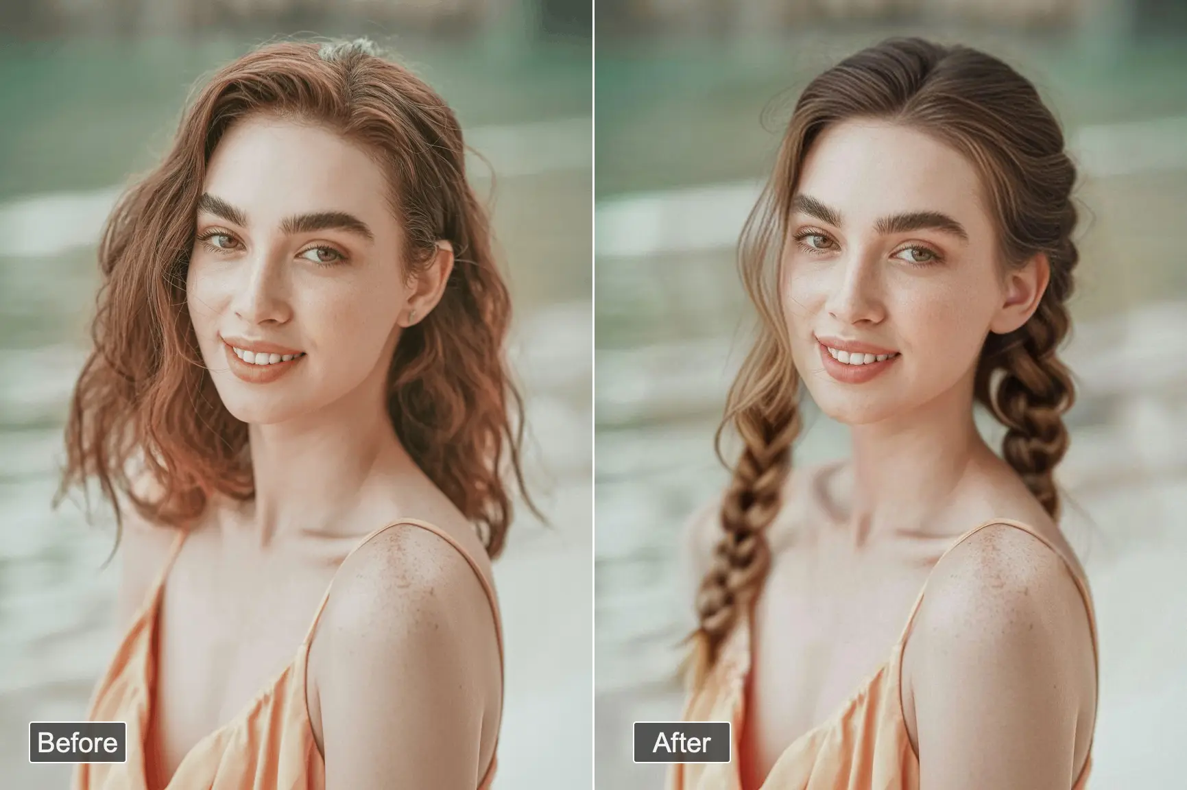 virtual women's hairstyle try-on before haircut