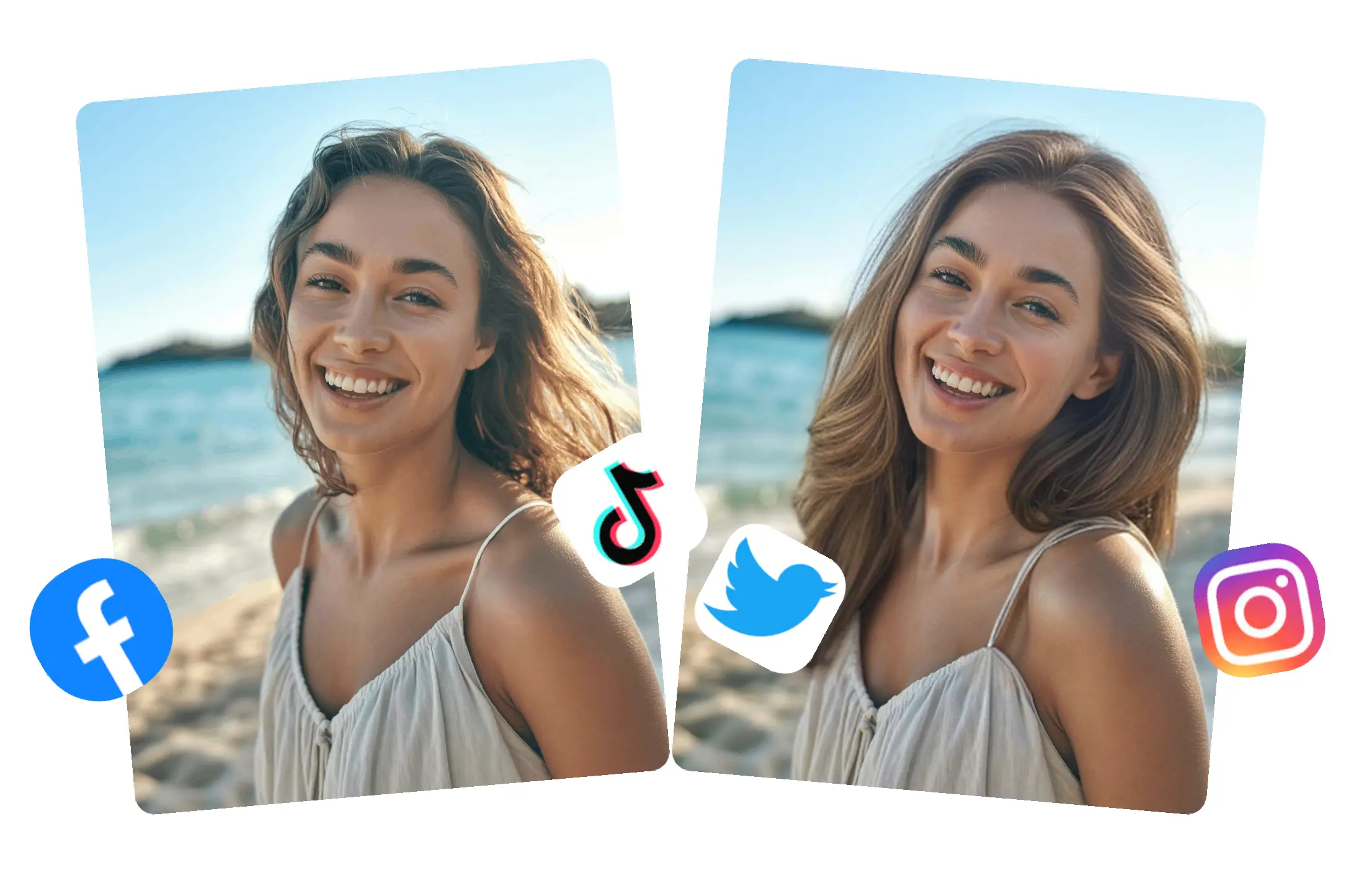 Social media content - fun long hair transformation for posts