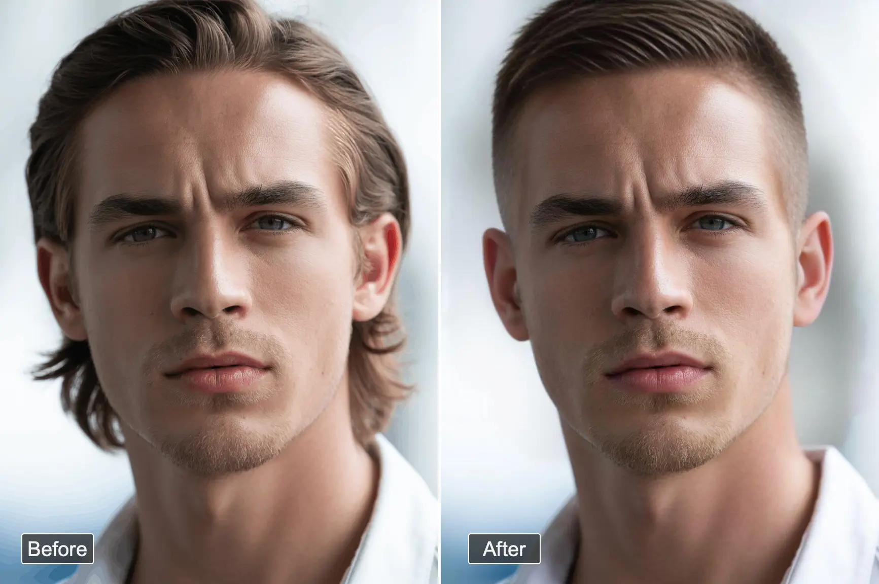 low fade haircut preview - try before cutting real hair