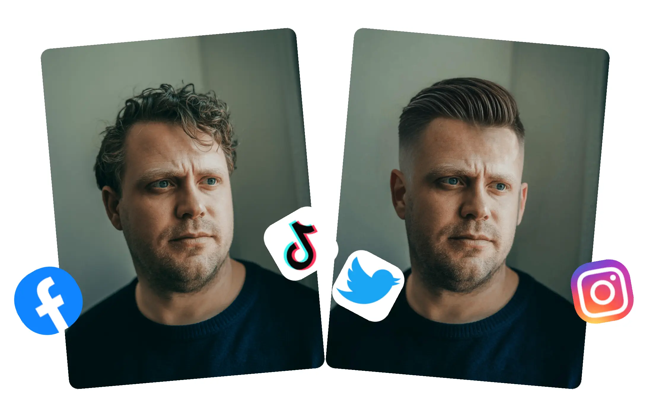 Social media content - fun low fade transformation for posts
