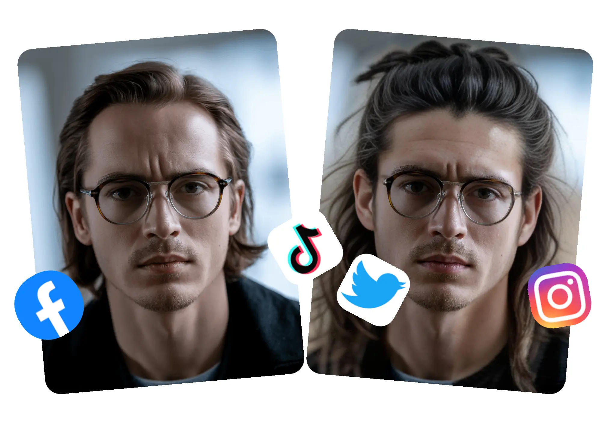 man bun social - fun man bun transformation for social media posts