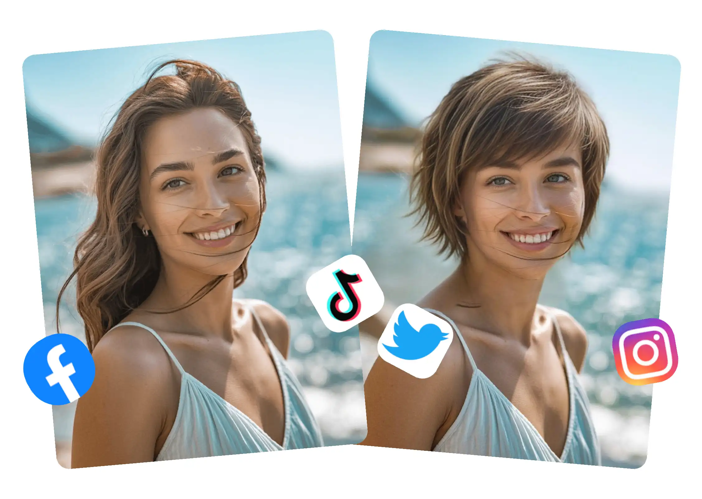 Social media content - fun pixie cut transformation for posts