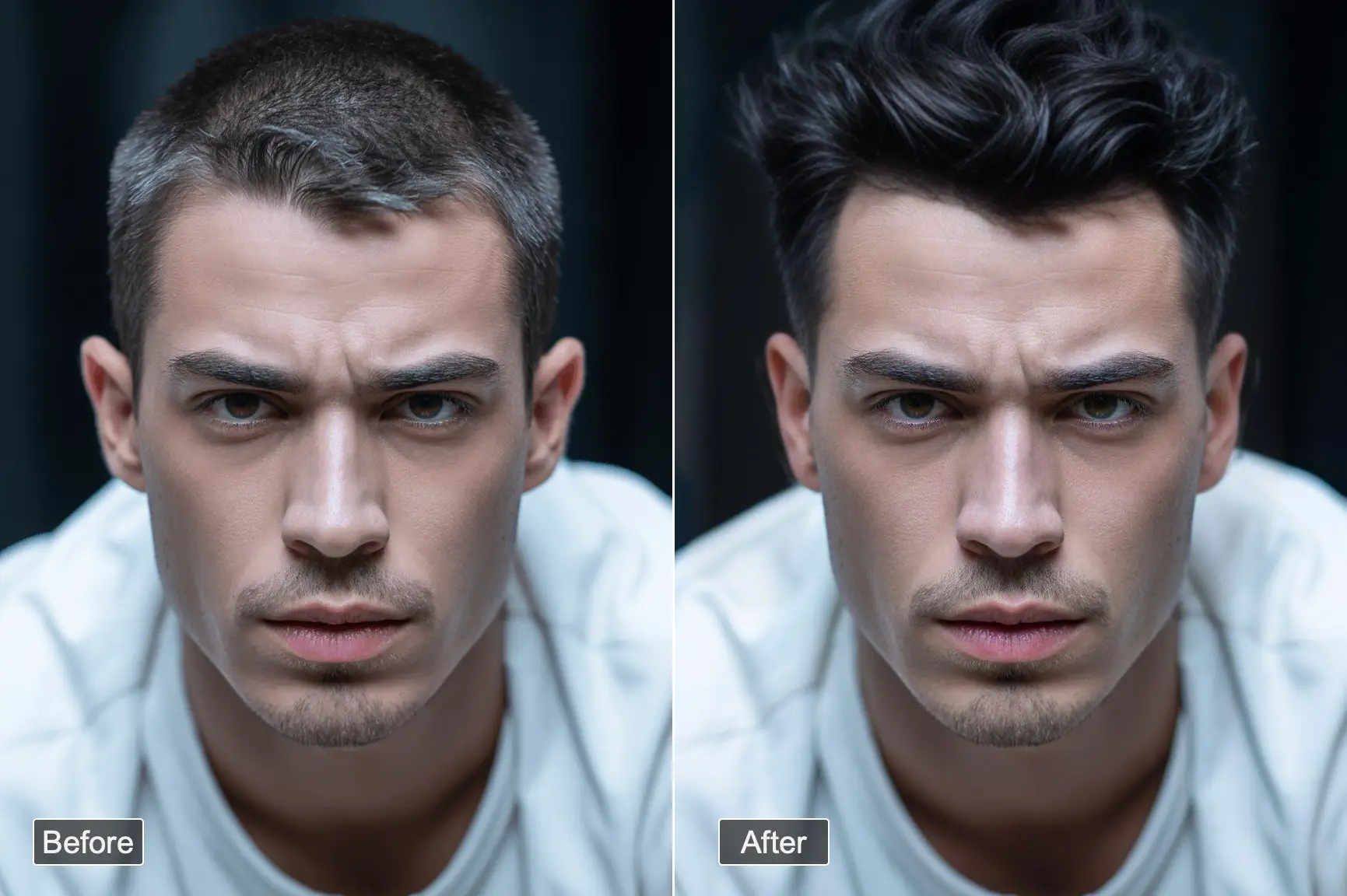 Pompadour haircut for men with thinning hair