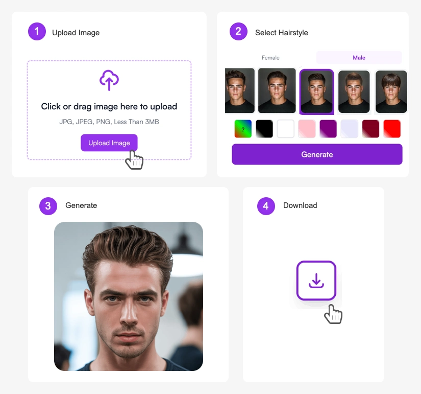 How to use pompadour haircut filter - step by step guide