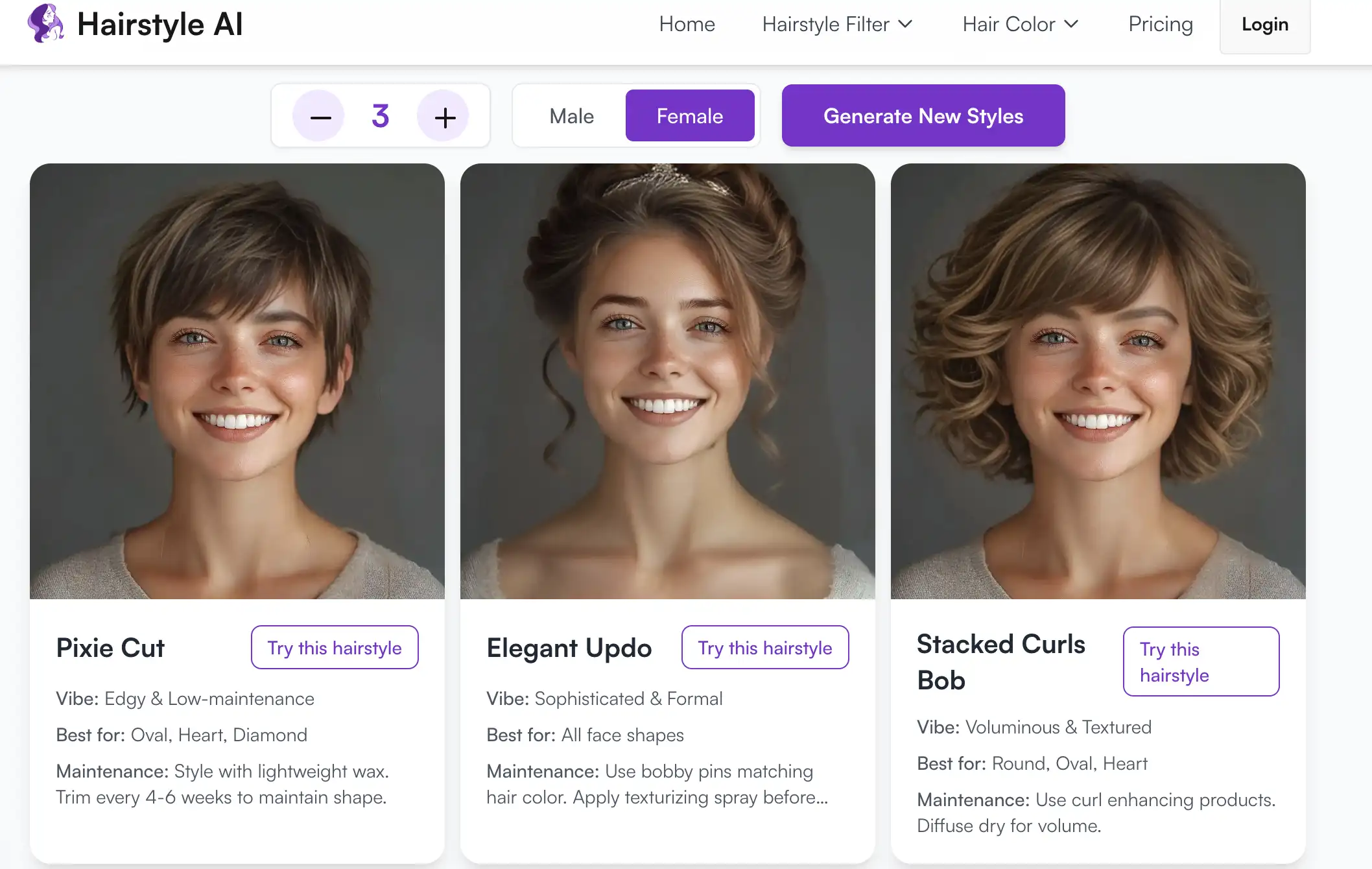 Random Hairstyle Generator