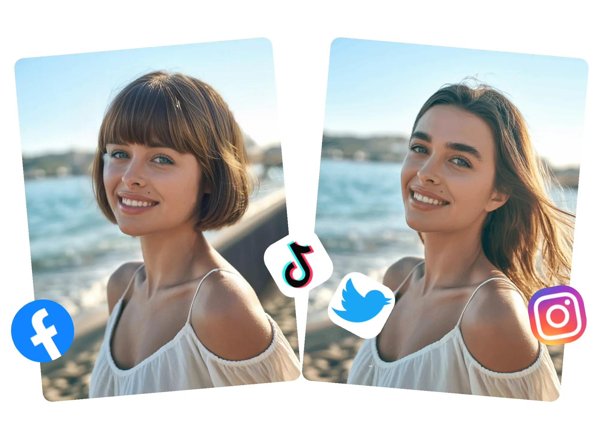 Social media content - fun short hair transformation for posts