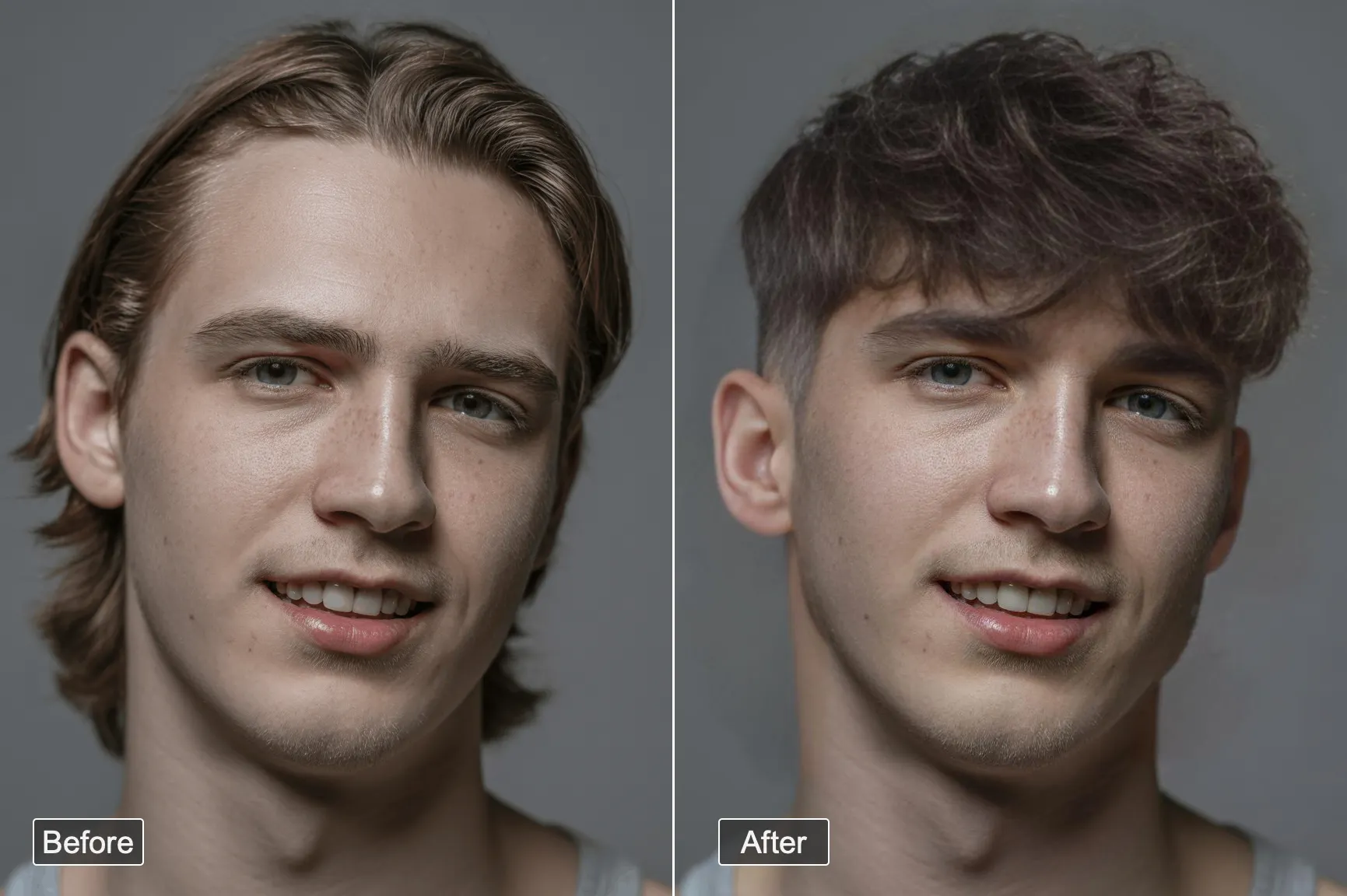 Textured fringe hero - modern textured fringe hairstyle transformation