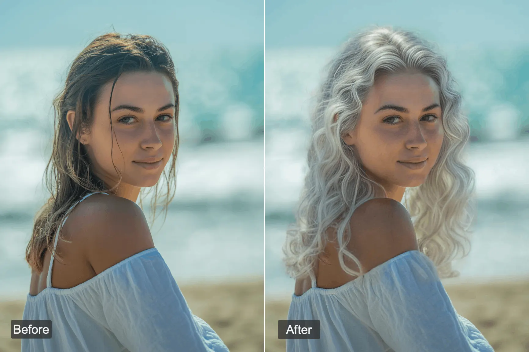 White hair hero2 - perfect white look for social media posts
